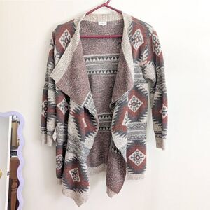 Debut Oversized Southwestern Cardigan Sweater